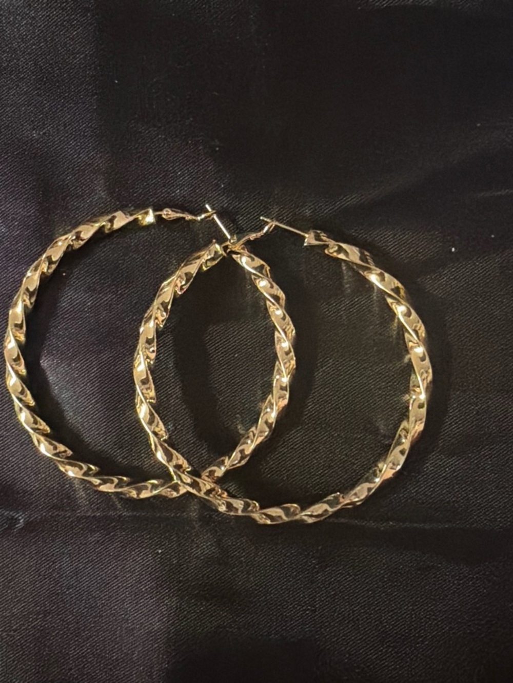 Classic Gold Twisted Hoop Earrings for Women